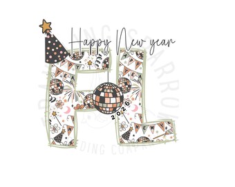Happy New Year FL 2026 PNG | New Years Eve Digital Download