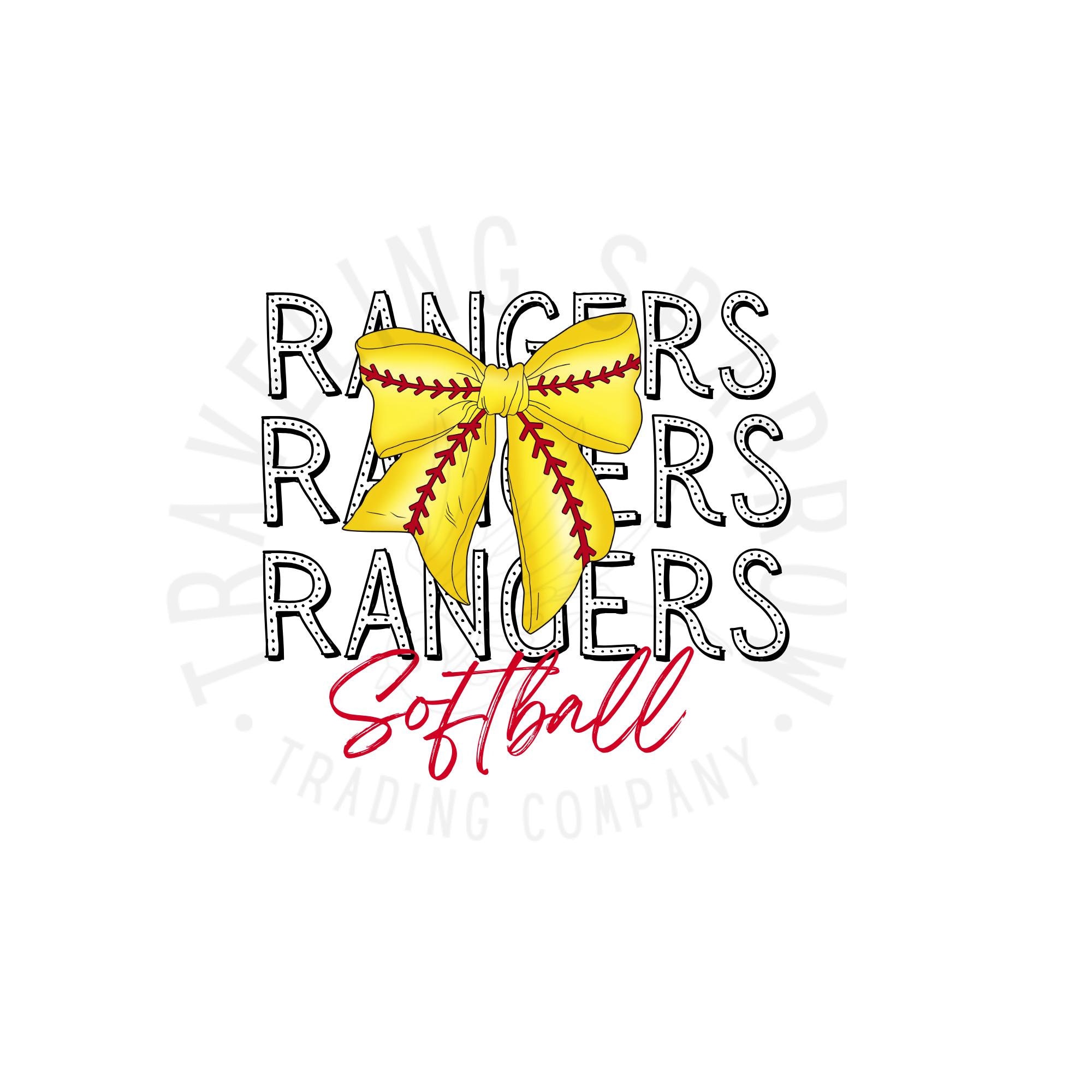 Custom Ranger Team Logo Custom Rangers Mascot Softball PNG: School Spirit Design (digital ...