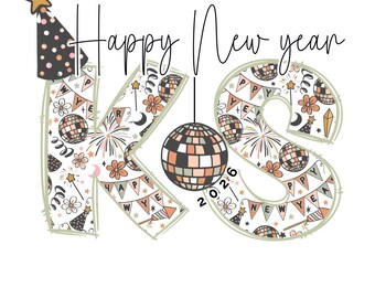 Happy New Year KS 2026 PNG | New Years Eve Digital Download