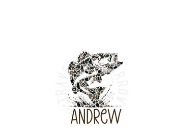 PNG de pesca personalizado / Diseño personalizado de nombre de pez lubina / PNG de camiseta de pesca / Descarga digital