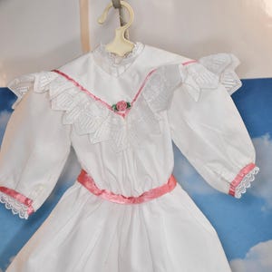 American Girl Pleasant Company Samantha Parkington's Tea Dress Bertha Collar Mint Condition Original Hanger Dress And Collar Retired