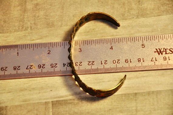Native American Cuff Bracelet Solid Copper Unisex… - image 7