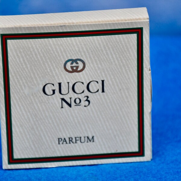 GUCCI No 3 Pure Perfume Parfum RARE New Old Stock In Original Box Mini Perfume Collectible Gift for Her Gift for Mom Collectible Gift