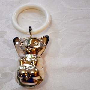 Victorian Sterling Silver Teddy Bear Baby Rattle - Mint Condition Collectible