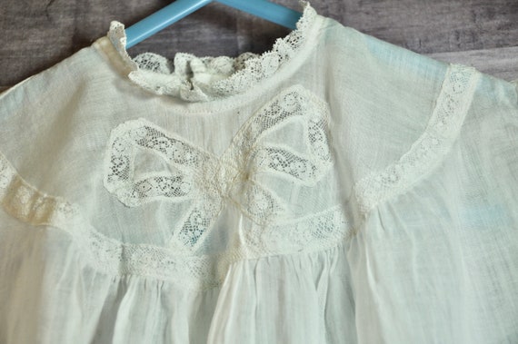 Heirloom Infant Christening Gown Long White Batis… - image 4