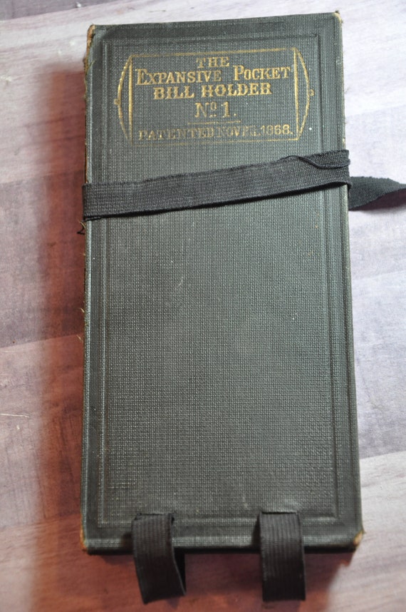 L'espansivo porta banconote tascabile n. 1 brevettato novembre 1868 RARE  antico possedere un pezzo di storia 1868 da collezione ufficio arredamento  regalo per lui arredamento -  Italia
