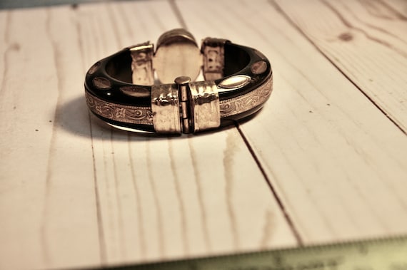 Bangle Cuff Bracelet Pin Hinged Bold Large Aventu… - image 3