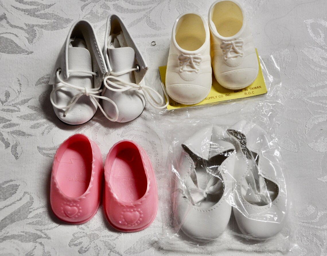 Vintage Doll Shoes Lot 4 Pairs Measurements 2 1/2 to Etsy