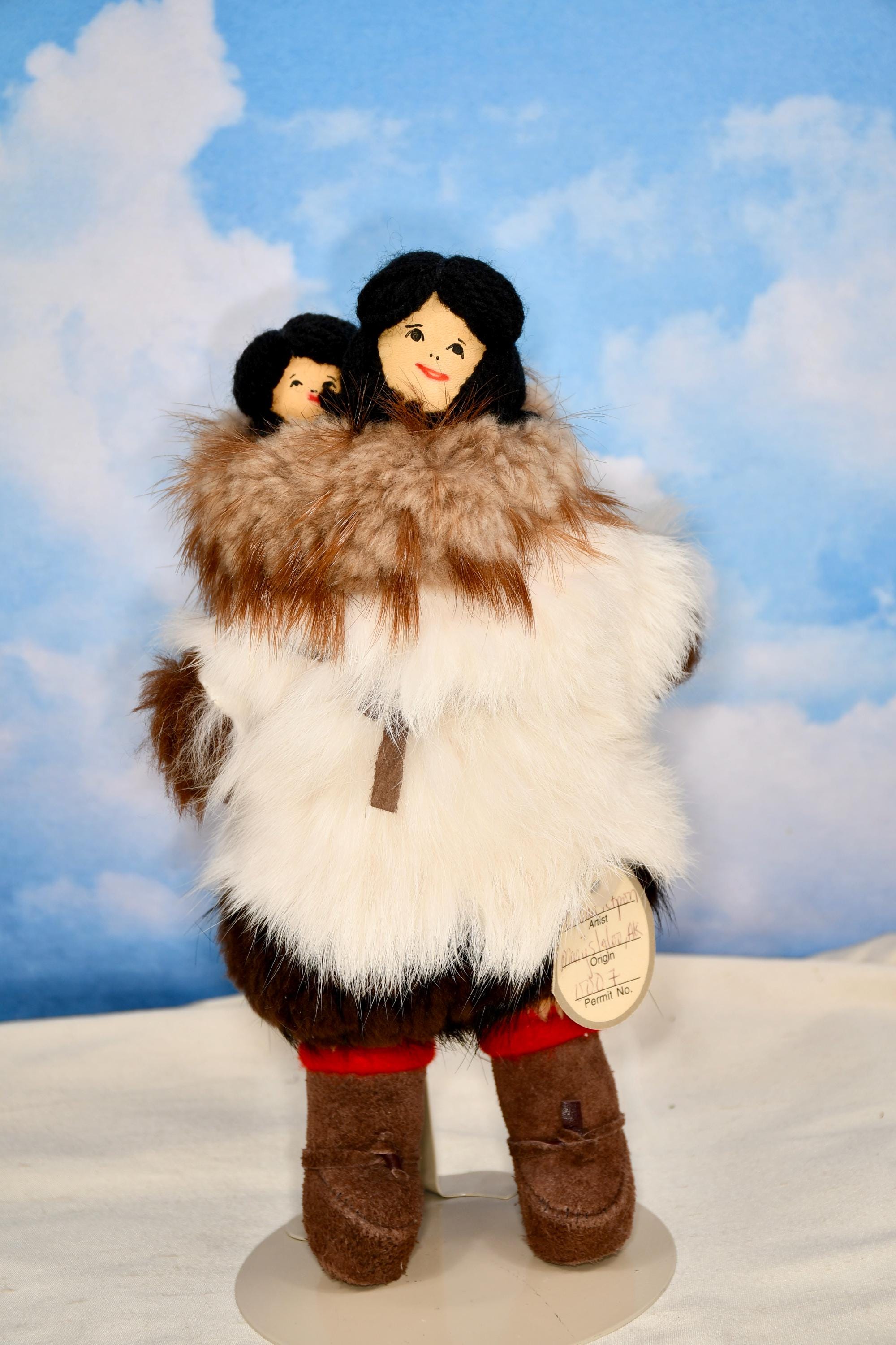 【美品】イヌイット人形 イヌイットドール Vintage 80s Inuit Eskimo Doll, Genuine Leather/Fur The Inuit