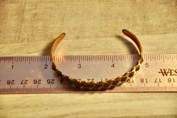 Native American Cuff Bracelet Solid Copper Unisex… - image 6