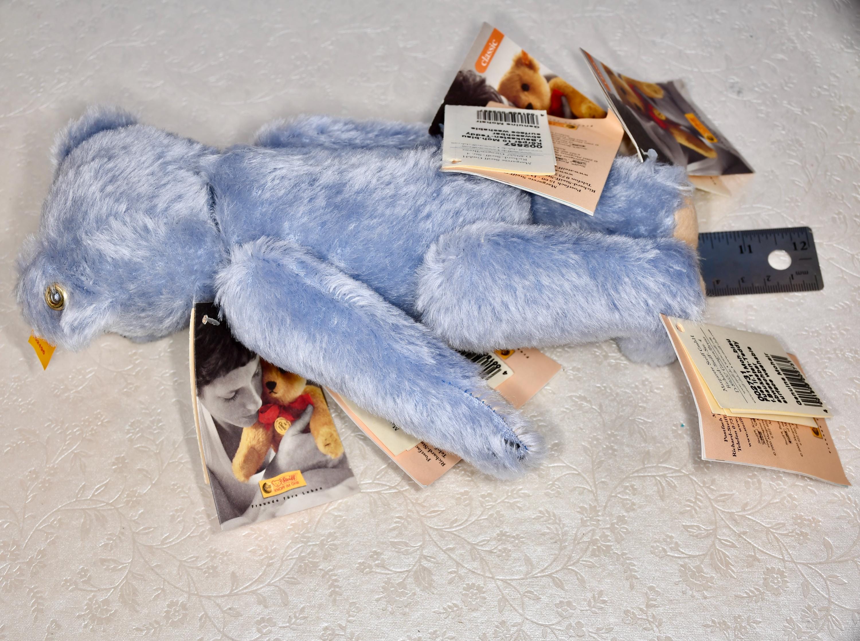 Steiff ブルー モヘア ぬいぐるみ シュタイフ モヘア ぬいぐるみ Aランクの買取参考価格（a1305219