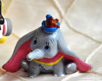 Figura de Dumbo con Timmy, edición vintage de 1987 de Bully, Alemania.