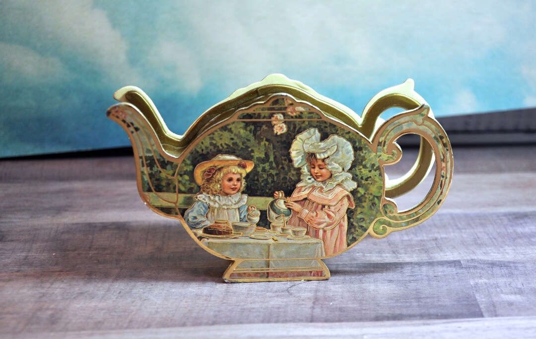 1983 Shackman & Co Miniature Goldplated Plastic Toy Tea Set Etsy
