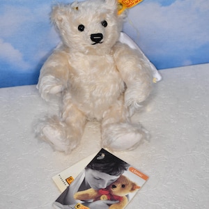 Steiff Angel Teddy Bear Ean 028496 Brand New Never Displayed or Played With Fully Jointed 7&quot; Mohair All Original Tags & Yellow Ear Tag
