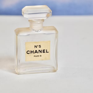 CHANEL No 5 Paris Glass Perfume 2 Bottles Made in France Empty