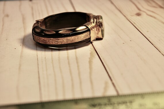 Bangle Cuff Bracelet Pin Hinged Bold Large Aventu… - image 4