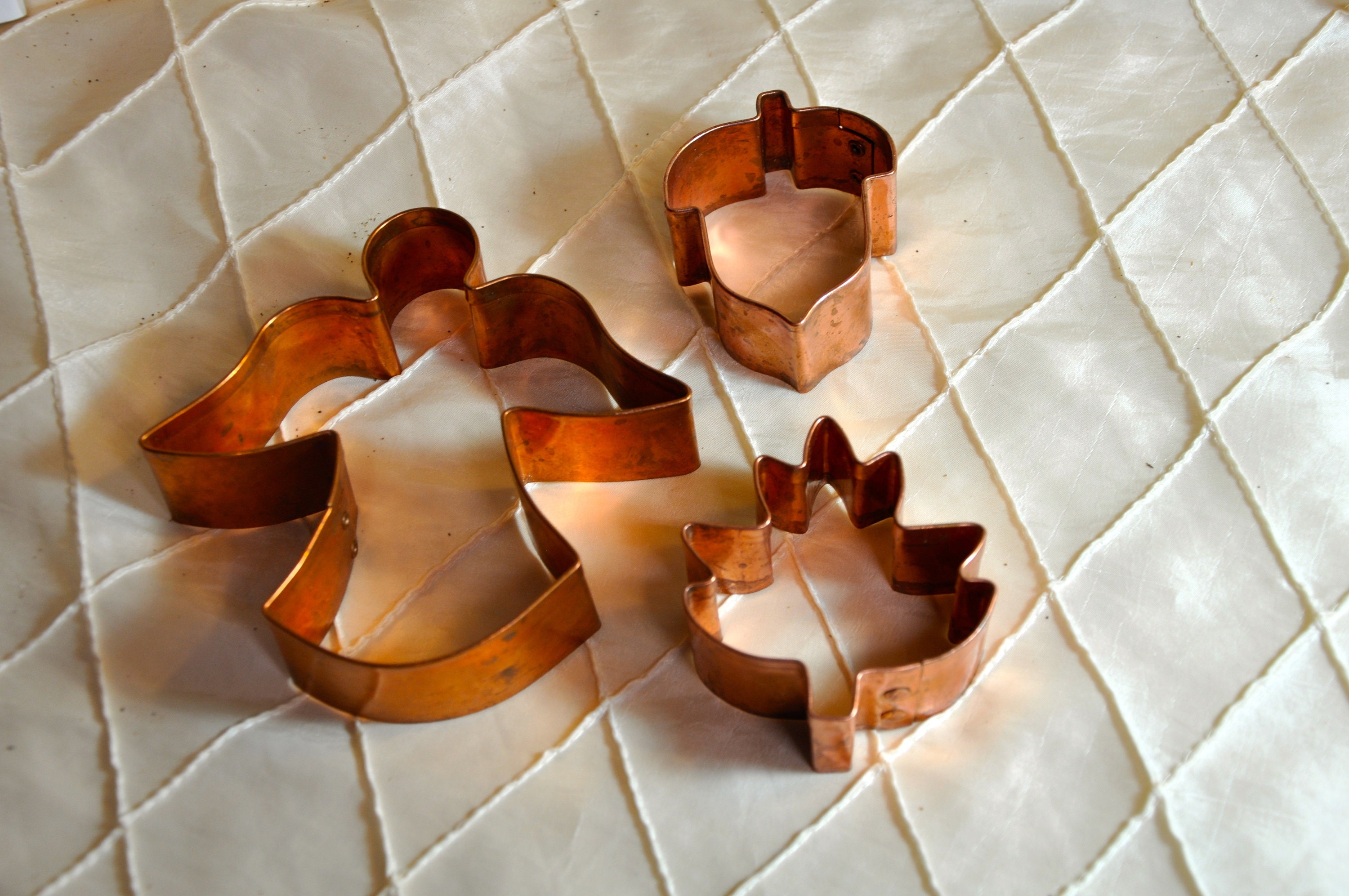 Solid Copper Cookie Cutter Set of 3 Large Industrial Etsy