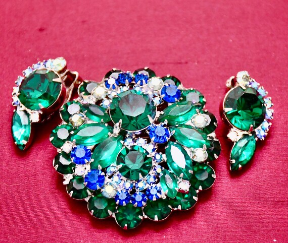 Buy Mid Century JULIANA D&E Verified Brooch With Matching Earrings
