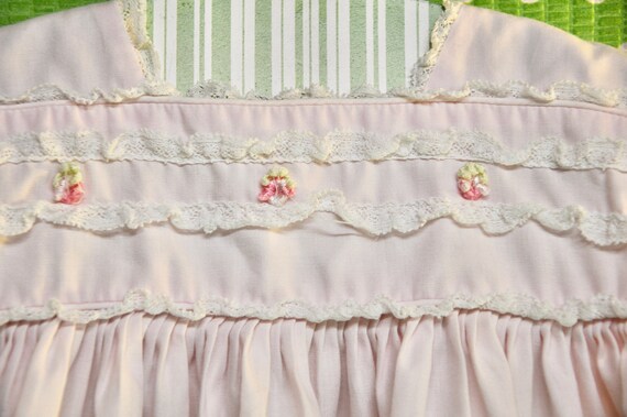 Baby Dress Pink Cotton Batiste With Heirloom Lace… - image 3