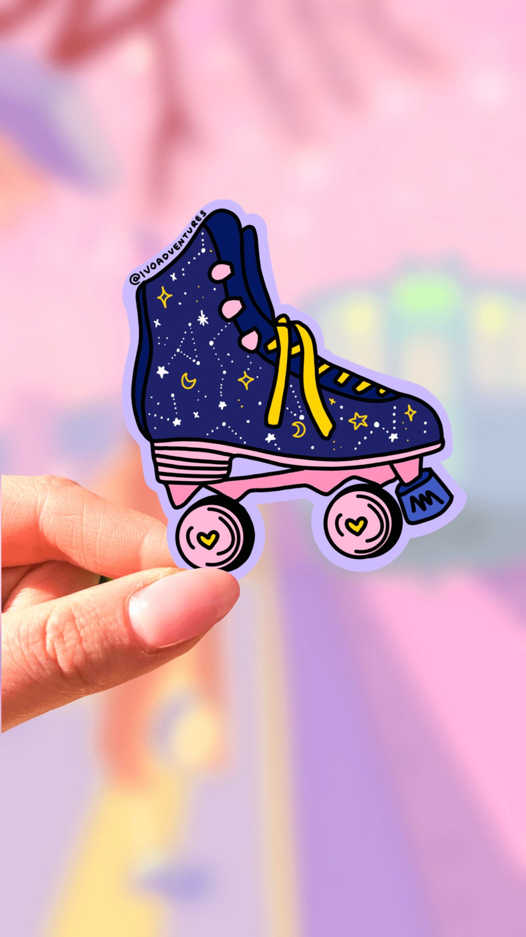 Sticker Kawaii Skates Galaxy Etsy