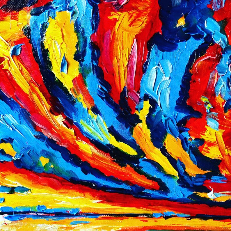 Dublin Bay Sunset Original Oil Painting on Canvas Irish Farm Art Etsy