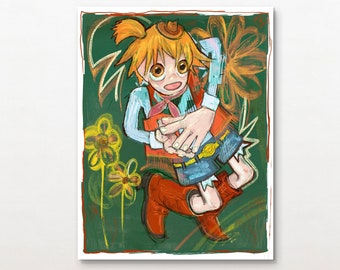 COWPOKE | Western Cowgirl Art Print | Digital Illustration
