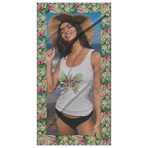 Personalized Beach Towel, Your Photo Custom Towel, Photo Bath Towel