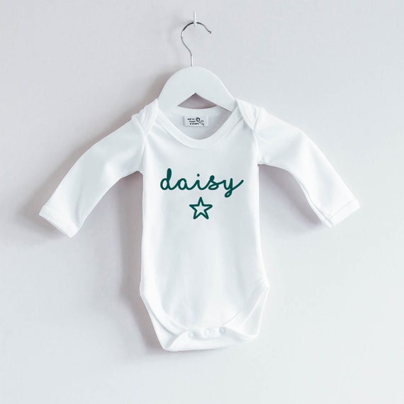 personalised long sleeve baby grow