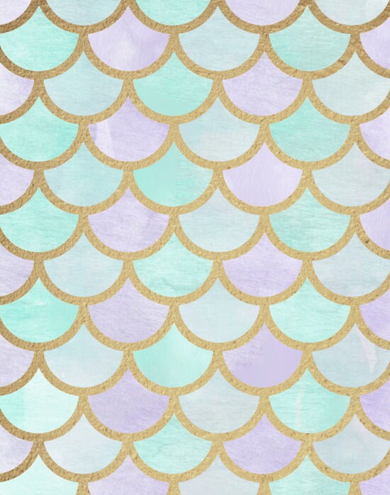 Mermaid Decor, Purple Mermaid Printable, Mermaid Room Print, Mermaid Decor, Mermaid Scales ...