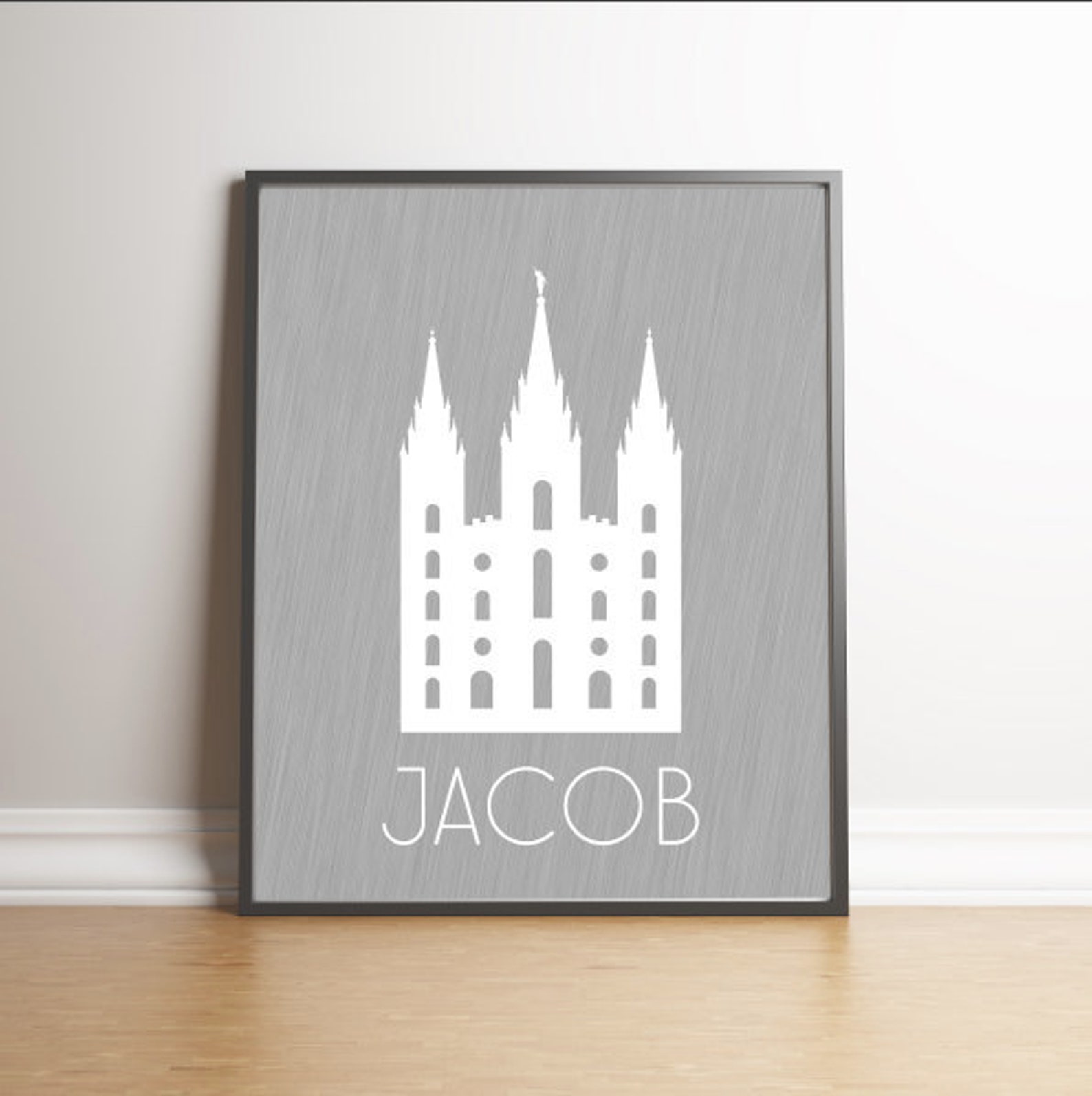 Custom Temple Print LDS Boy Baptism Gift LDS Baptism Decor - Etsy