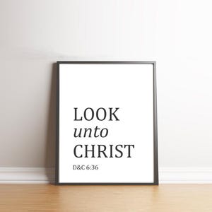 Look Unto Christ, 2025 Youth Theme, Minimalist Theme, Young Women Theme, Young Men Theme, LDS 2025, Look to Christ, Jesus Christ, D&C 6:36