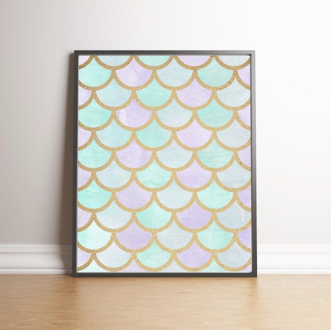 Mermaid Decor Purple Mermaid Printable Mermaid Room Print Etsy