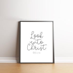 Look Unto Christ, 2025 Youth Theme, Cute LDS Theme, Young Women Theme, LDS 2025 Cursive, Doubt Not Fear Not, Jesus Christ, D&C 6:36, Cute YW
