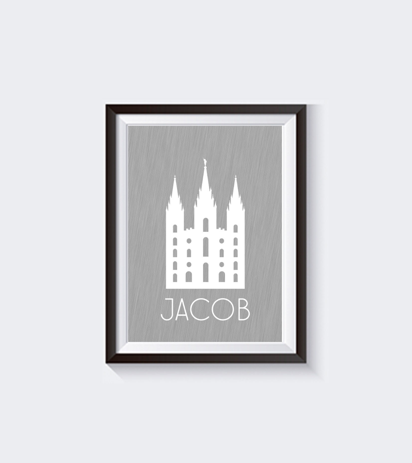 Custom Temple Print LDS Boy Baptism Gift LDS Baptism Decor - Etsy
