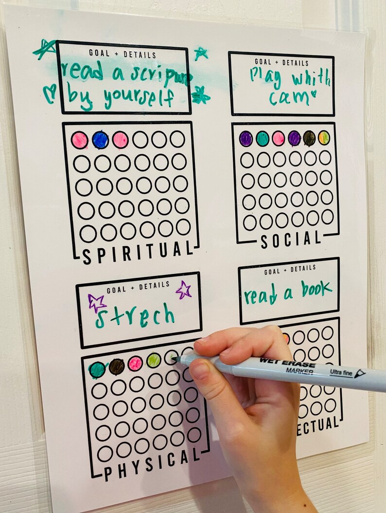 Children & Youth Goal Tracker Printable, LDS Goals (digital Download ...