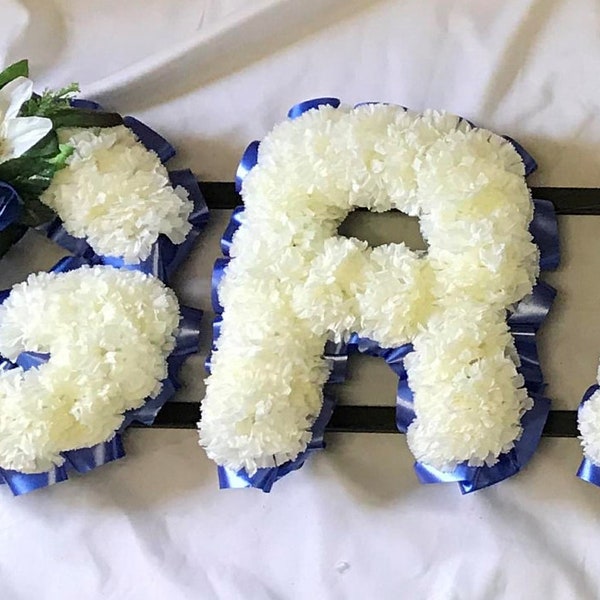 Artificial Flower Funeral Letters Etsy UK