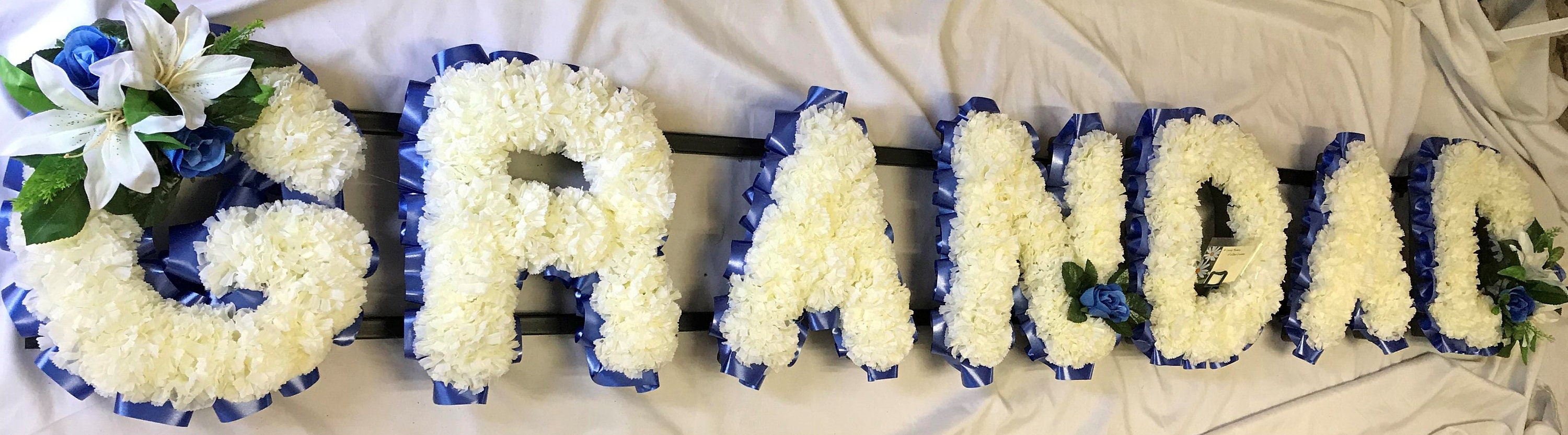 Grandad Artificial Silk Funeral Flower Tribute Letters Memorial ...