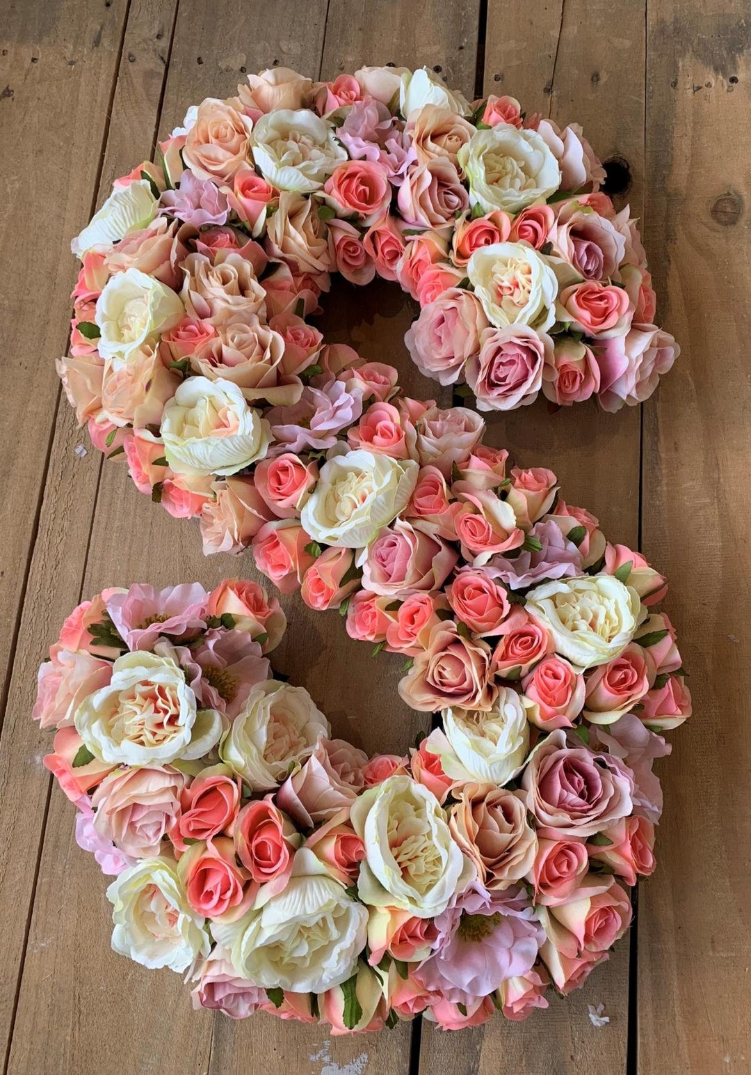 Artificial Silk Flower Letter for Home Decor Party or Tribute Memorial