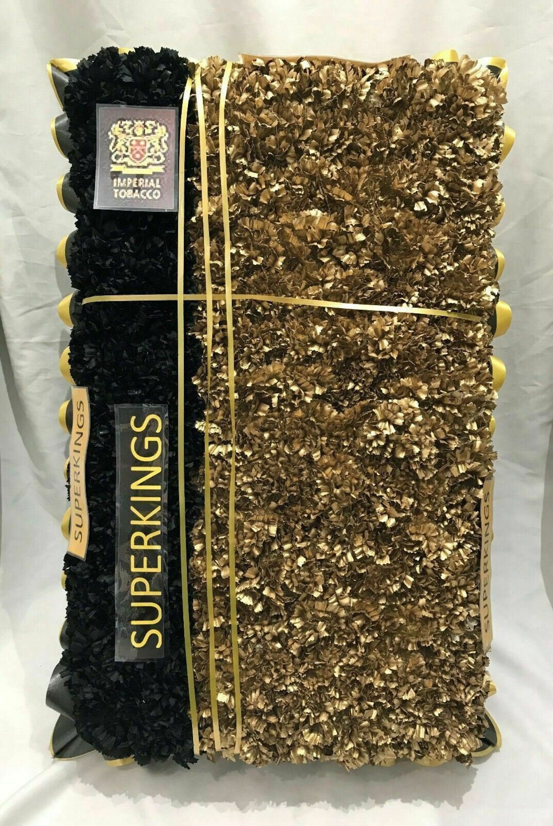 cigarette funeral flowers Silk Flower Cigarette Pack Funeral Wreath, Remembrance Tribute