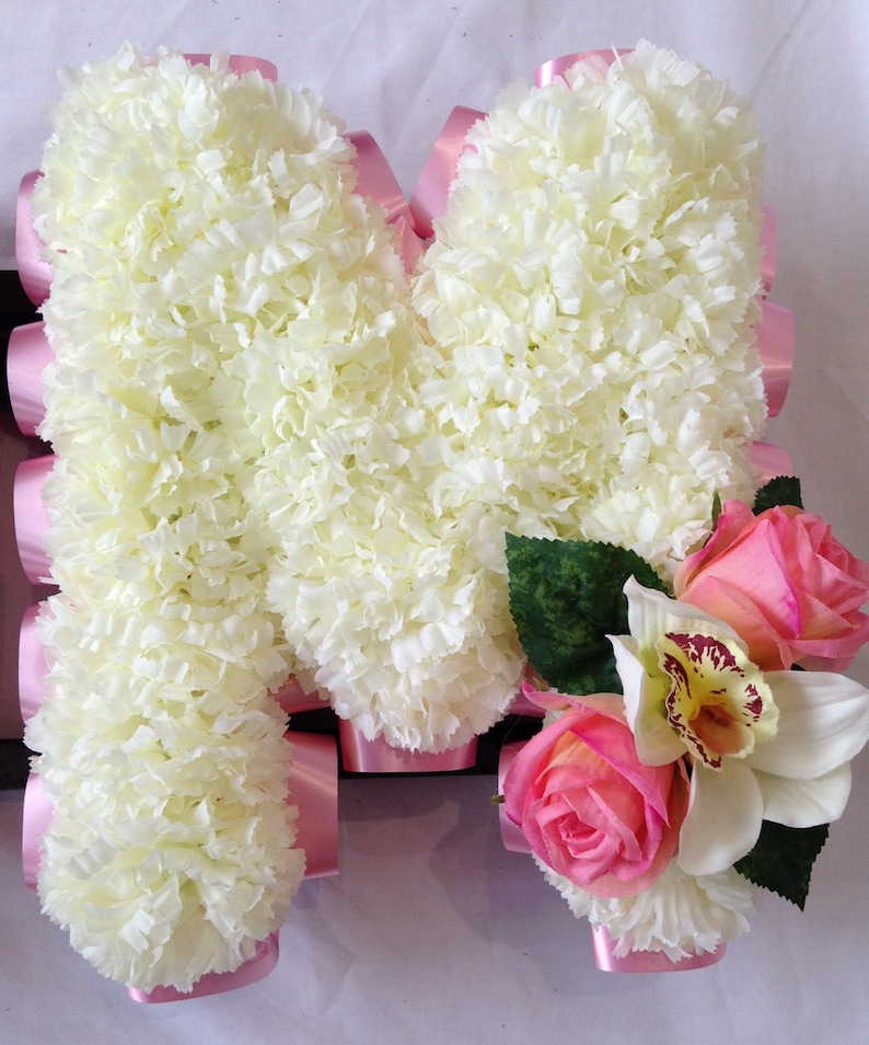 Mum Artificial Silk Funeral Flower Letter Tribute Memorial Etsy UK