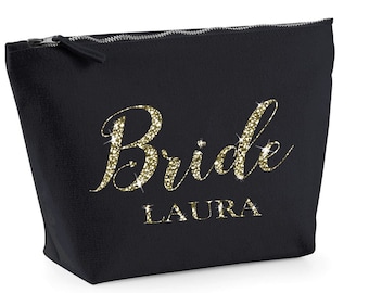 Trousse de maquillage pour la mariée/Trousse de mariage pour la mariée/Trousse de maquillage pour demoiselle d'honneur/Trousse de demoiselle d'honneur/Trousse de toilette pour mariage/Tribu de la mariée/Maquillage Bachelorette/Week-end poule
