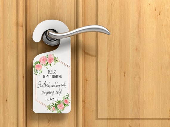 Bride door hanger/Bridal party door hanger/Bacherlorette party/Bride preparation/Wedding Morning gift/Bride tribe/Bridal shower gift