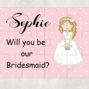 Bridesmaid proposal/Bridesmaid gift/Bridesmaid wedding/Bridesmaid Jigsaw/Bridesmaid Keepsake/Proposal Bridesmaid