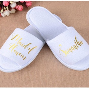 Personalised slippers/Bride Slippers/Bachelorette party Slippers/Bridal shower slippers/Persoanlised bride slippers/Hen party slippers