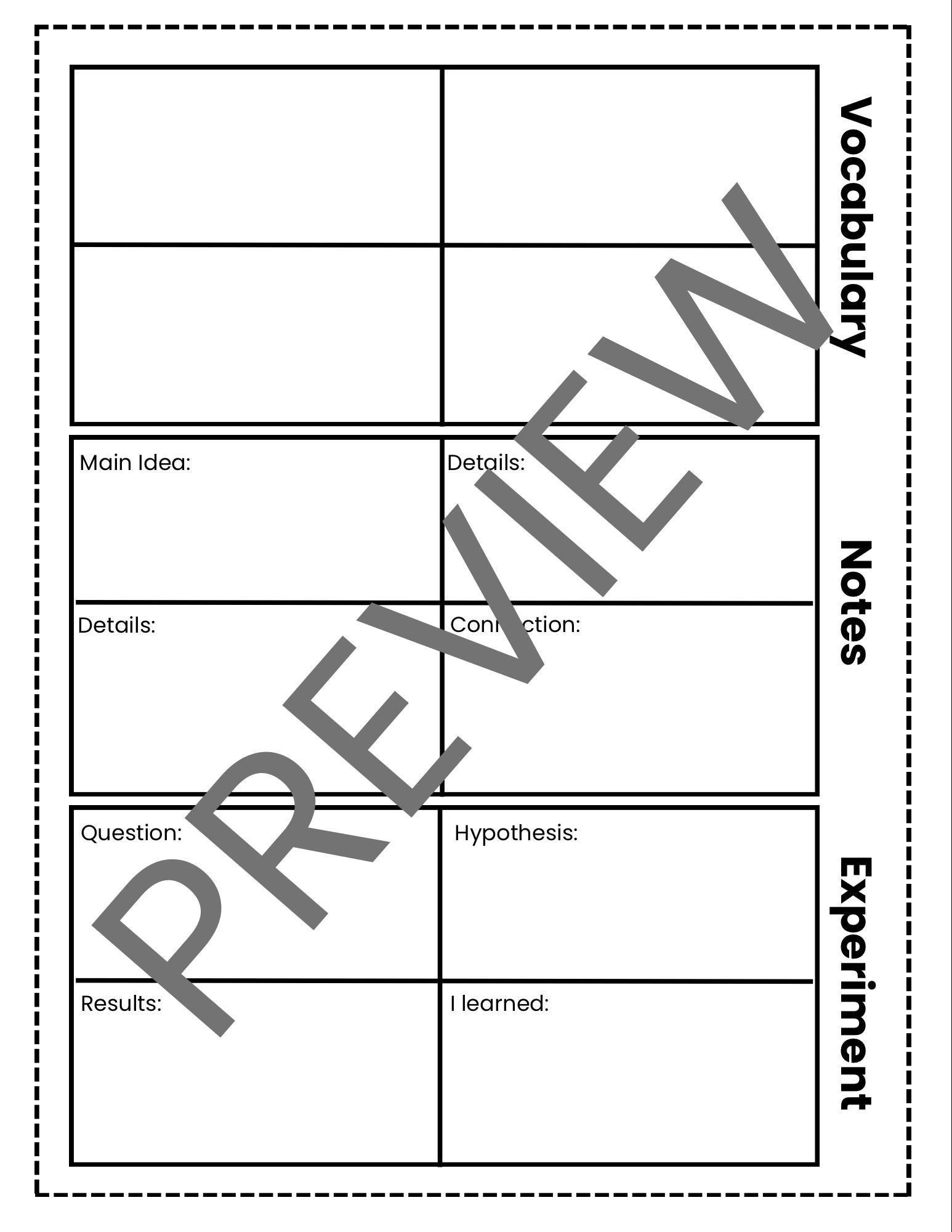 Science Notebook Format Science Notebook Template - Etsy