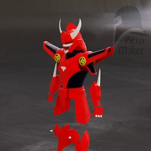 Ryo Sanada Fire Armor - Yoroiden Samurai Troopers (Digital file for Papercraft/Foamcraft)