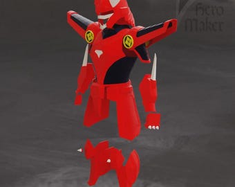 Ryo Sanada Wildfire Armor - Yoroiden Samurai Troopers (3D printable)