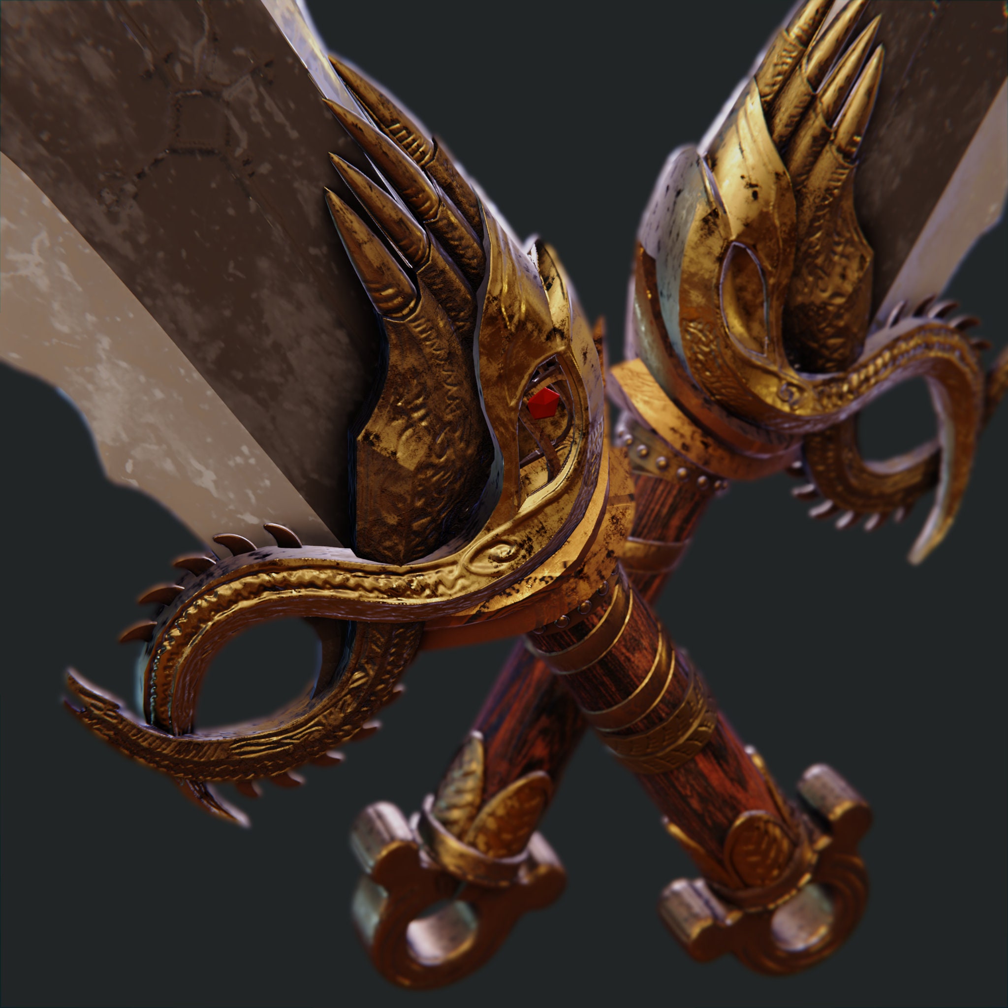 Blade of Chaos Lvl 5 Grips of the Valkyrie based for 3d Etsy