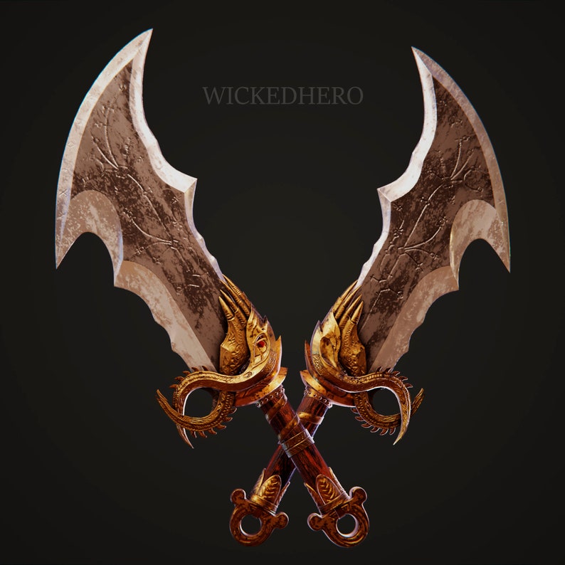 Blade of Chaos Lvl 5 Grips of the Valkyrie Based for 3d Etsy