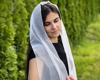 Christian Glitter Scarf Church  head covering Orthodox head wrap Catholic veil Church or Chapel veil mantilla scarf